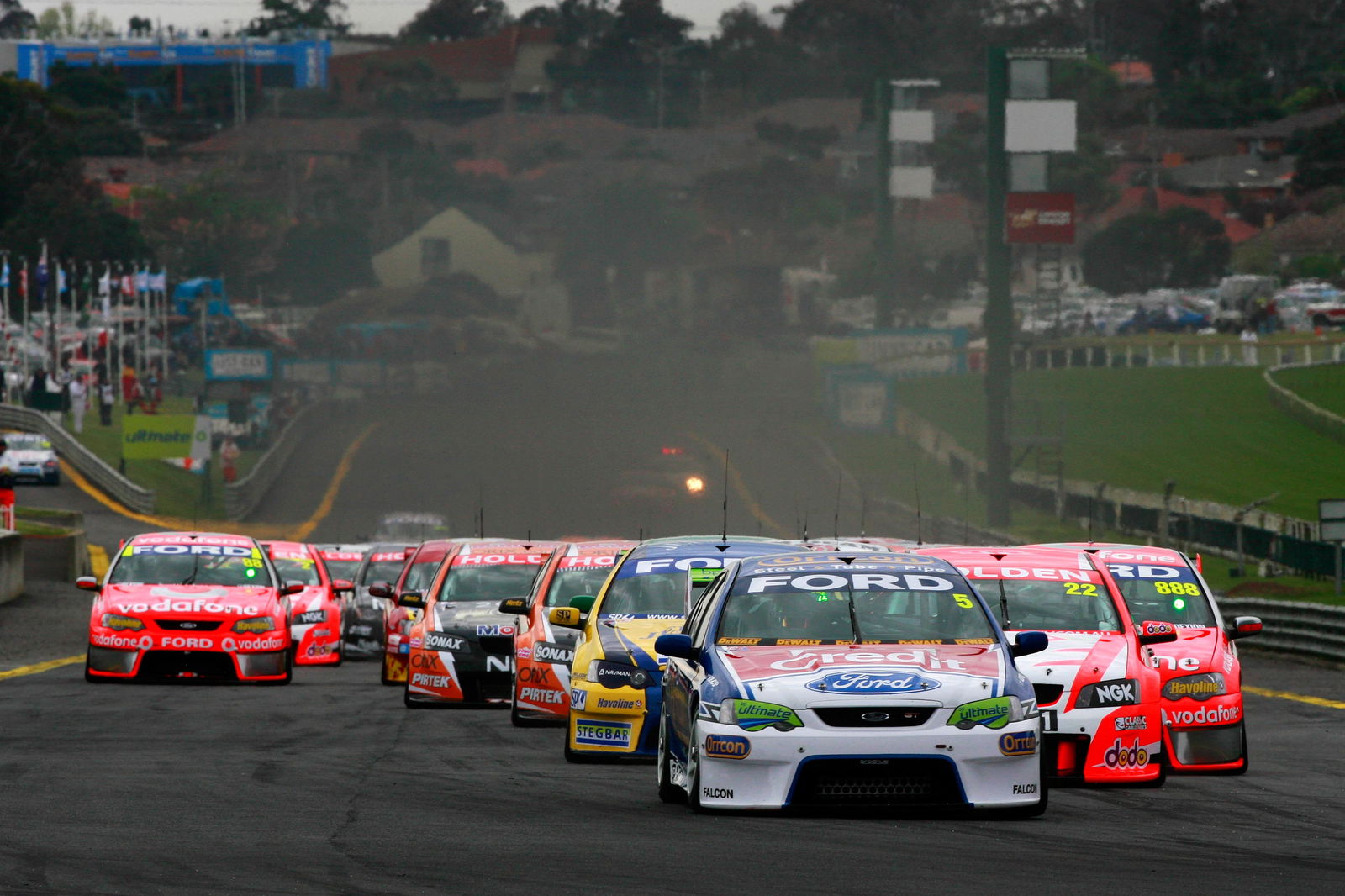 Mark Winterbottom (Aust) leads the start of the Just Car Sandown 500 Just Car Insurance Sandown 500R