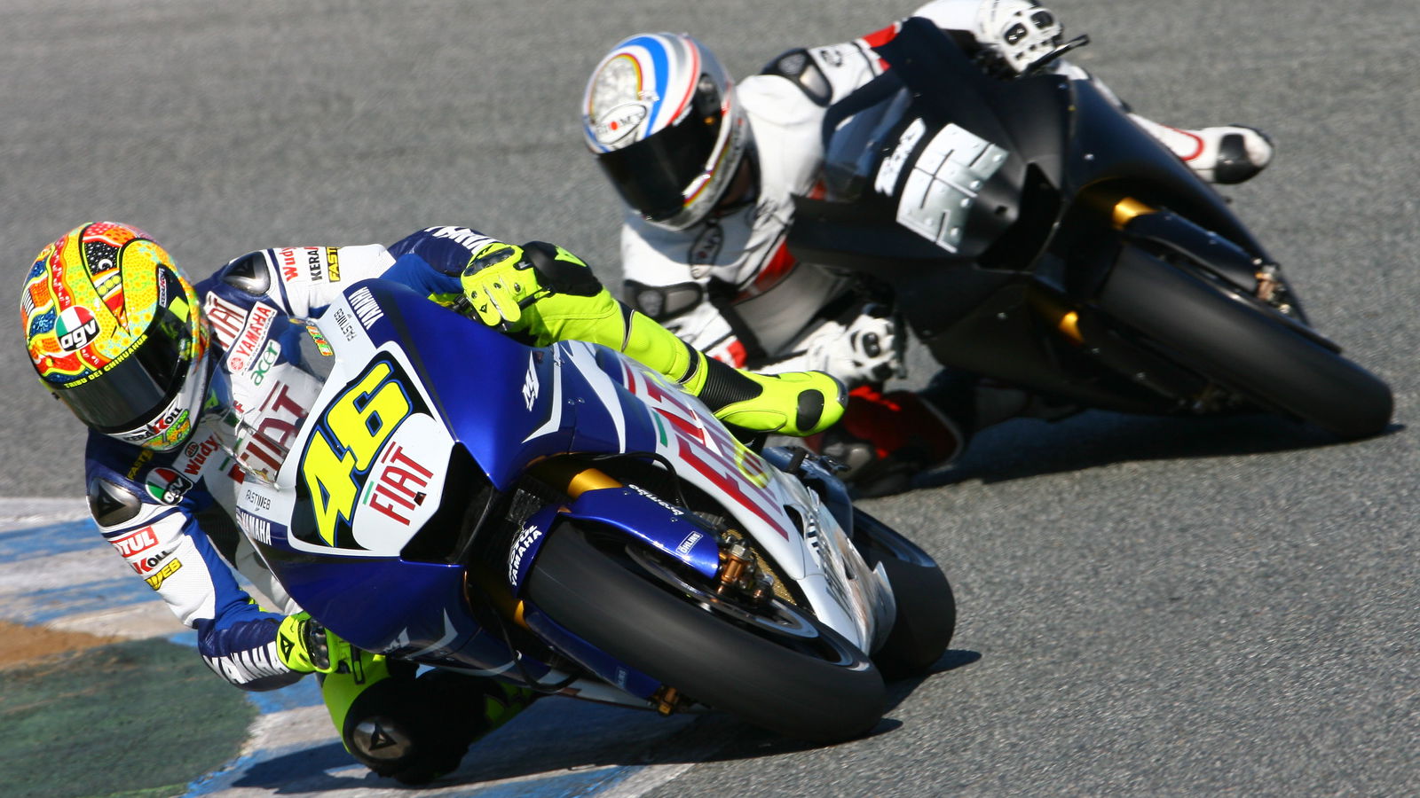 Rossi and Toseland, Jerez MotoGP Test November 2007