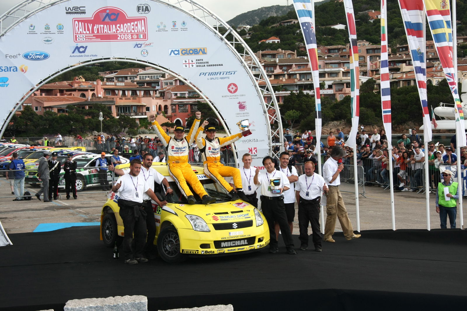 podium Kosciuszko Michal - Szczepaniak Maciek Suzuki swift super 1600 1&#xb0; position
