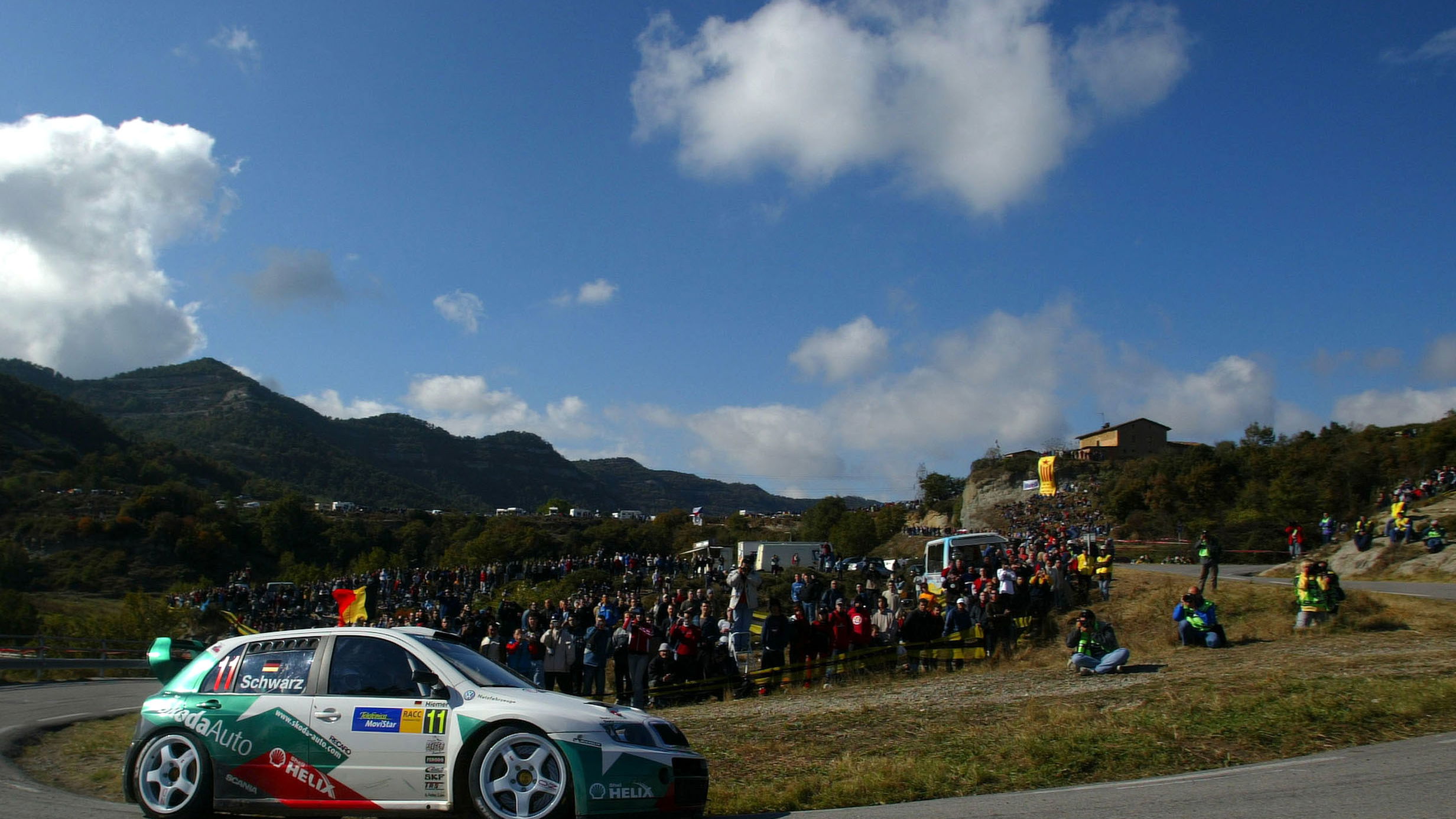 Armin Schwarz / Manfred Hiemer - Skoda Fabia WRC, Rallye Catalunya