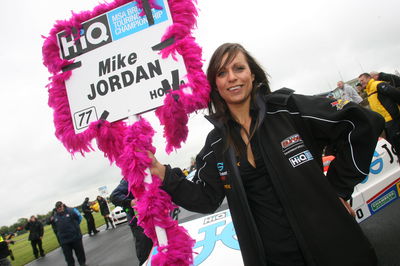 Grid girl for Mike Jordan (GBR) Team Eurotech Honda