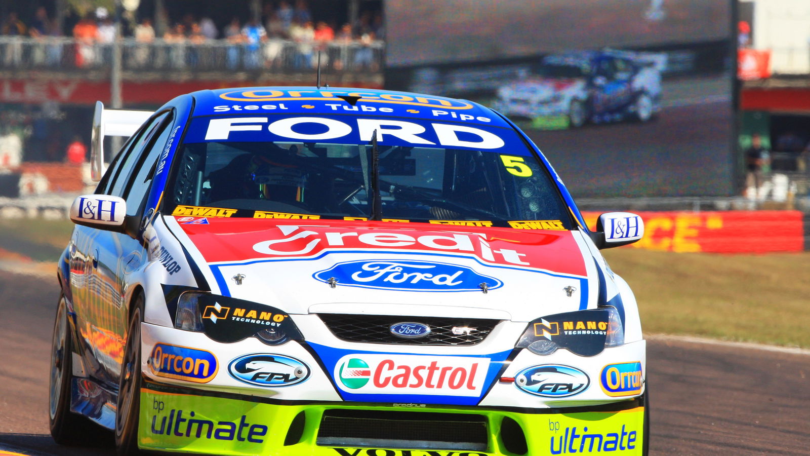 Mark Winterbottom (aust) Orrcon FPR Ford leads the championship after finishing second outrightV8 Su