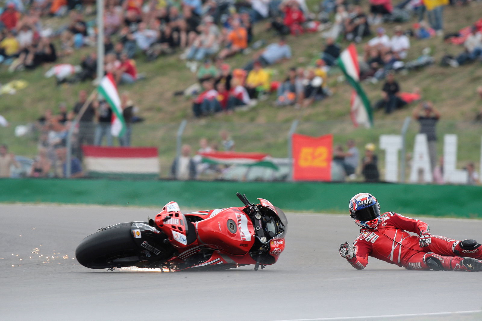 Stoner crash, Czech MotoGP 2008