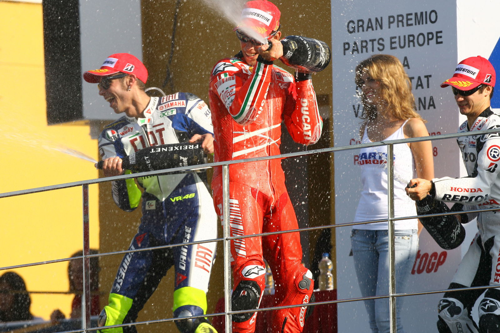 Rossi, Stoner, Pedrosa, Valencia MotoGP 2008