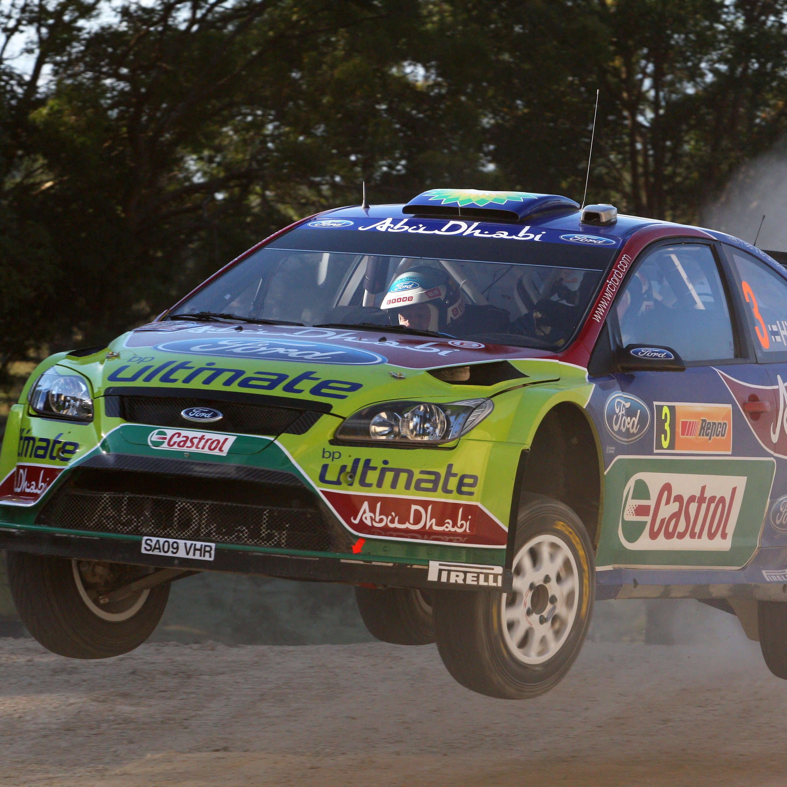 Mikko Hirvonen (FIN) Jarmo Lehtinen(FIN) Ford Focus RS WRC09, BP Ford Abu Dhabi World Rally Team