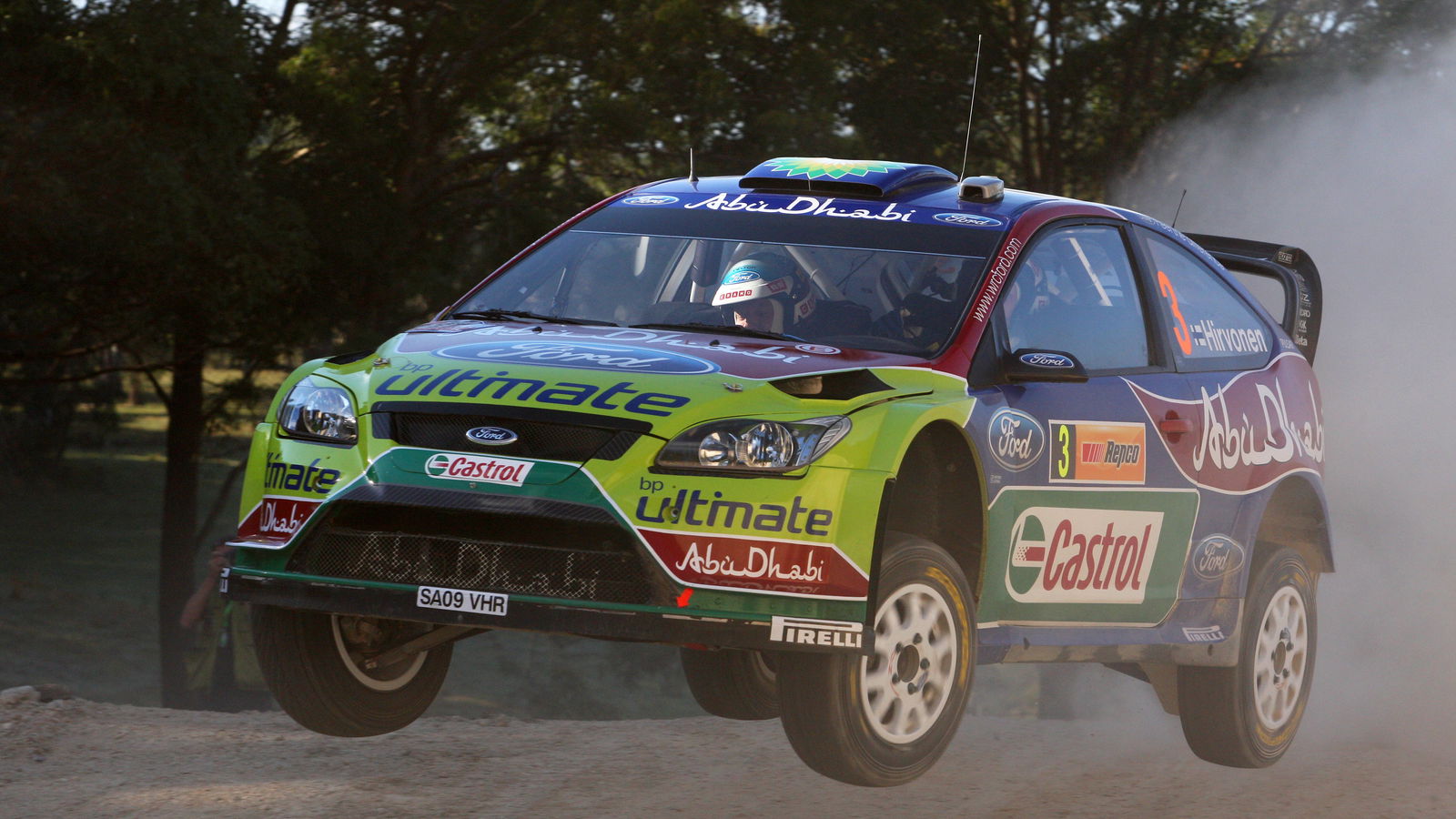 Mikko Hirvonen (FIN) Jarmo Lehtinen(FIN) Ford Focus RS WRC09, BP Ford Abu Dhabi World Rally Team