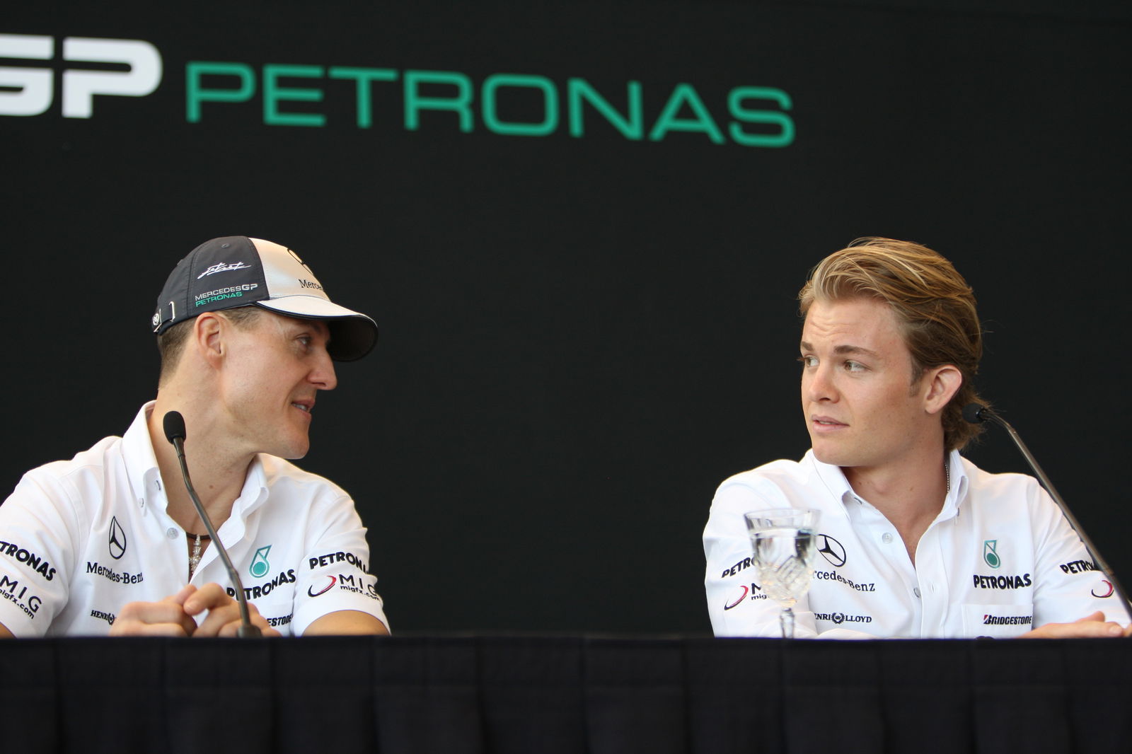 Michael Schumacher, Mercedes GP MGP W01 & Nico Rosberg (GER) Mercedes GP MGP W01