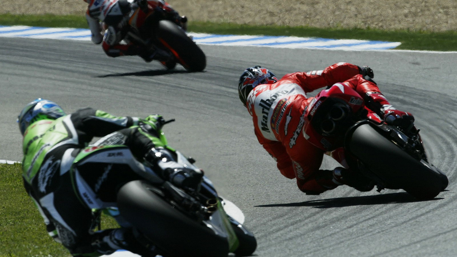 Hayden, Checa, Hofmann, Spanish MotoGP Race, 2005