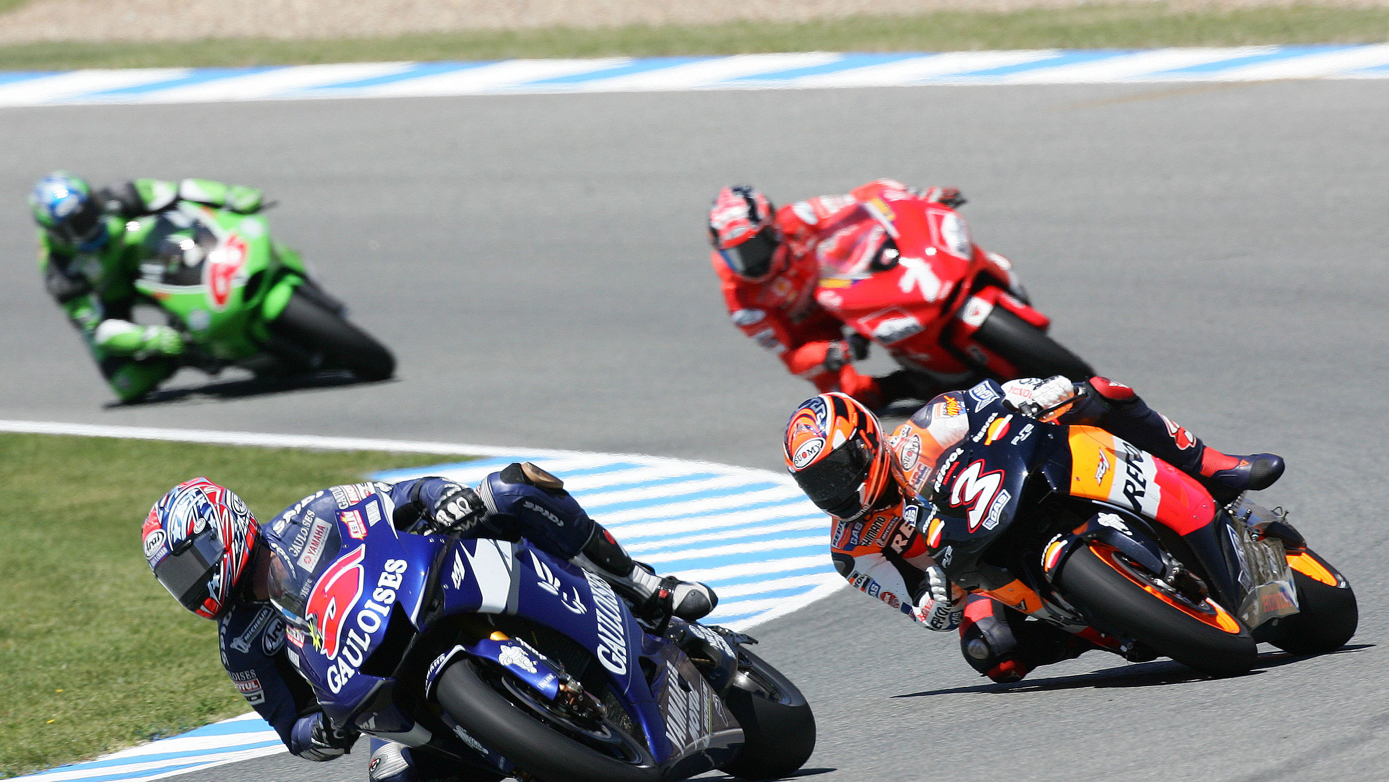 Edwards, Biaggi, Checa, Hofmann, Spanish MotoGP, 2005