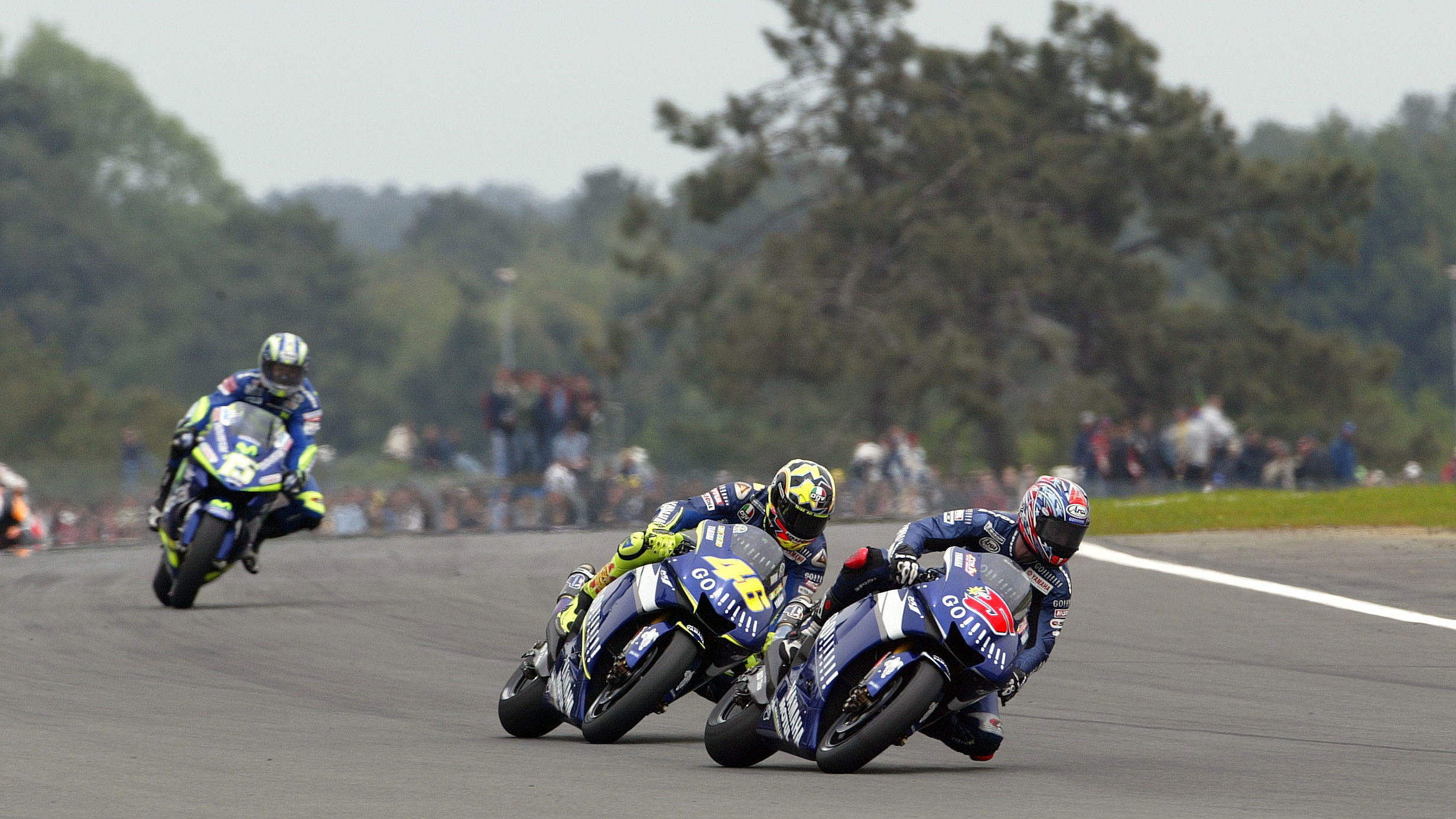 Edwards, Rossi, Gibernau, French MotoGP Race 2005