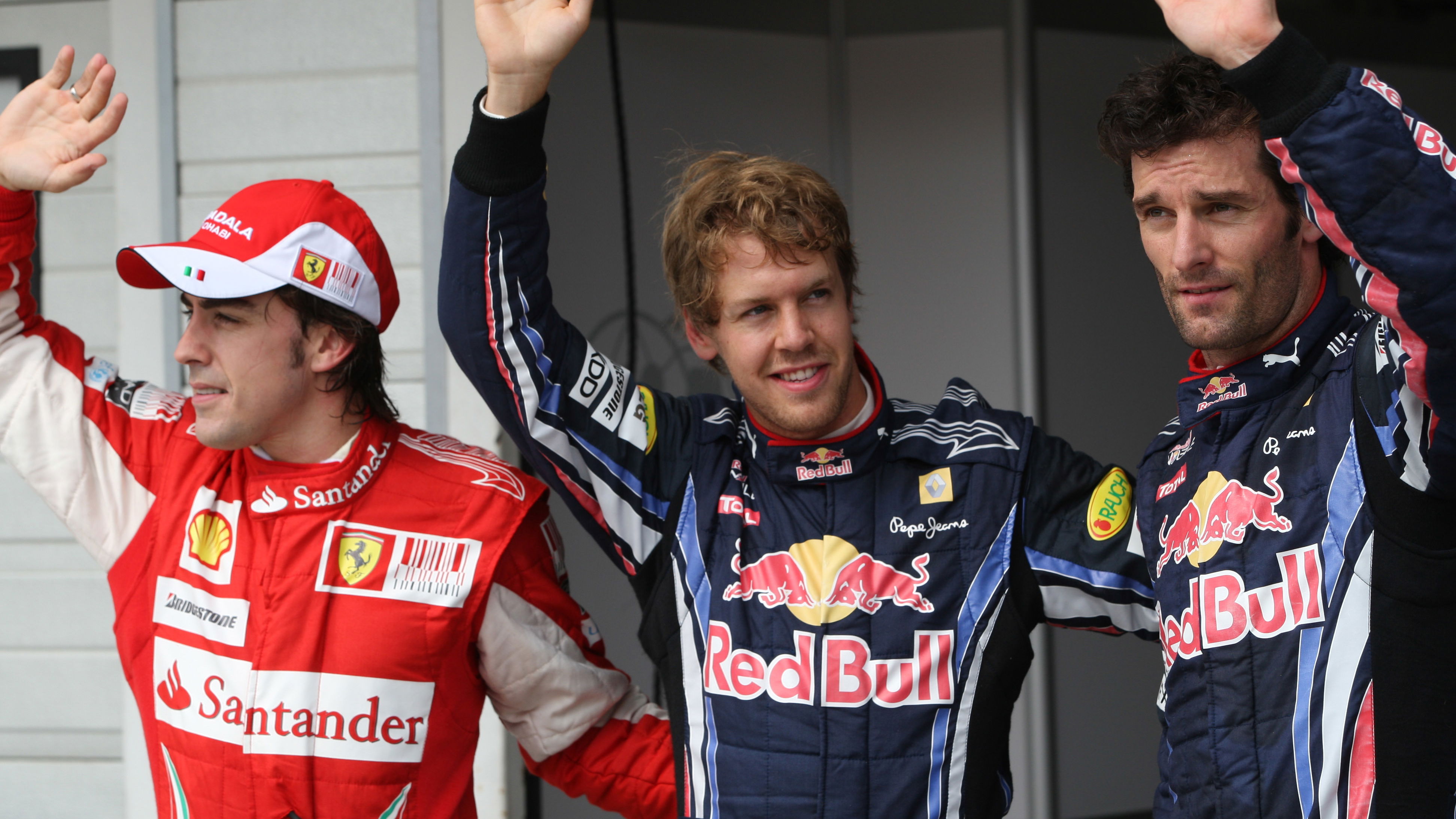 Saturday, celebration after qualifing session: Pole Position Sebastian Vettel (GER), Red Bull Racing