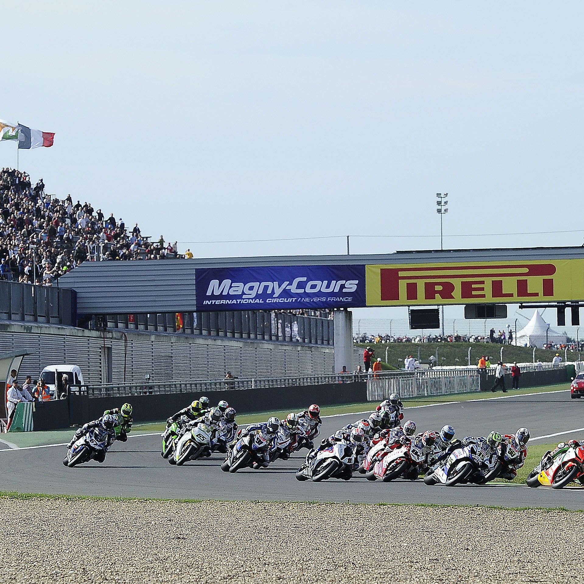 Biaggi, Race Start, French WSBK Race 1 2010