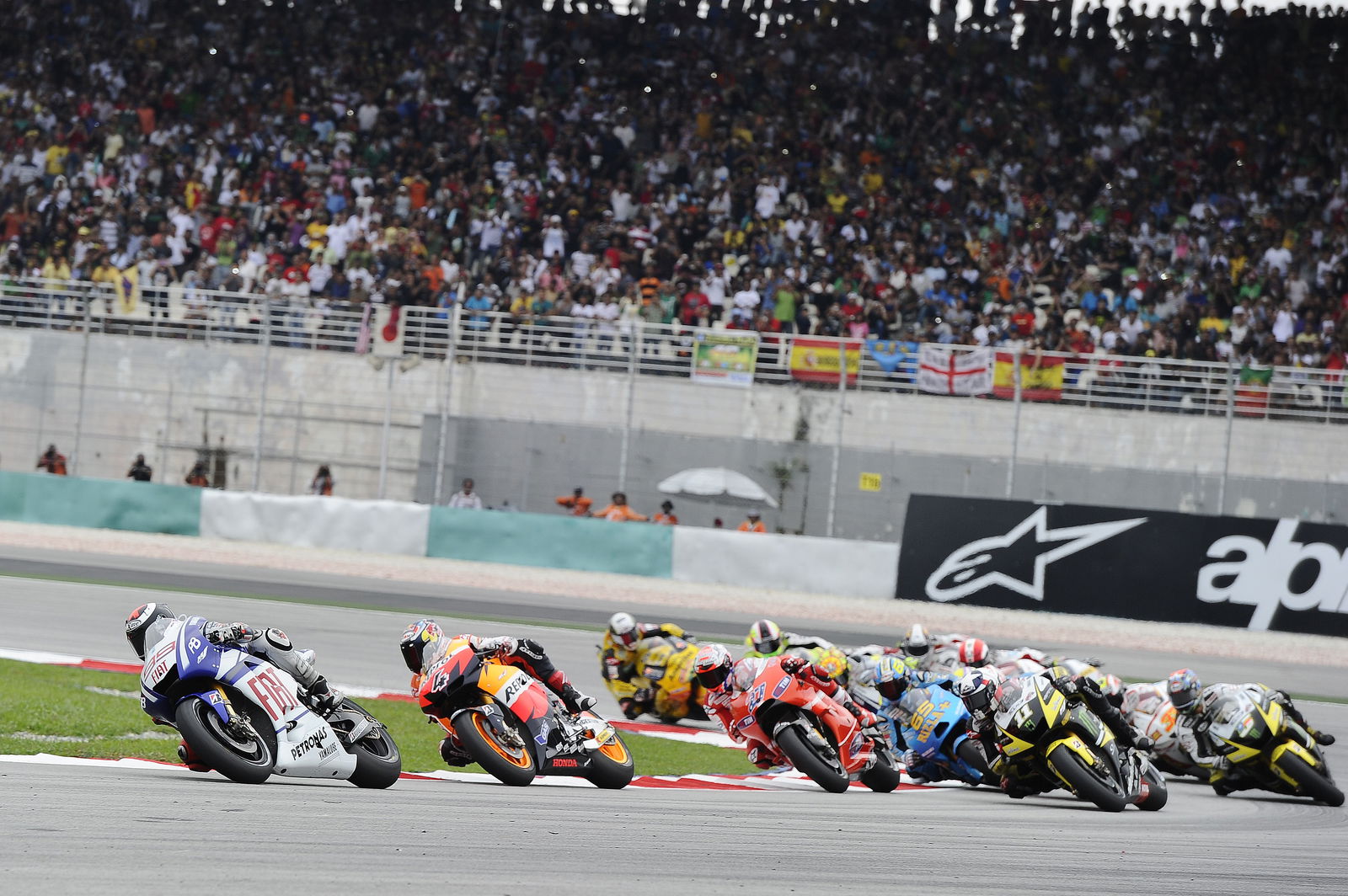 Lorenzo, Race Start, Malaysian MotoGP Race 2010