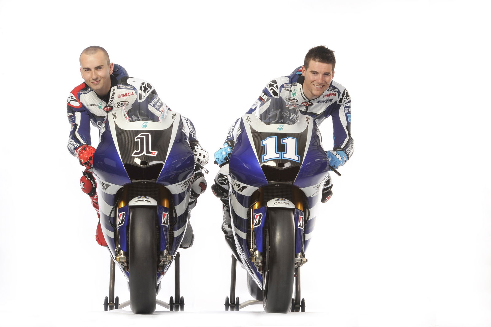 Lorenzo and Spies, Sepang MotoGP tests, 22-24 February 2011, photo courtesy of Yamaha