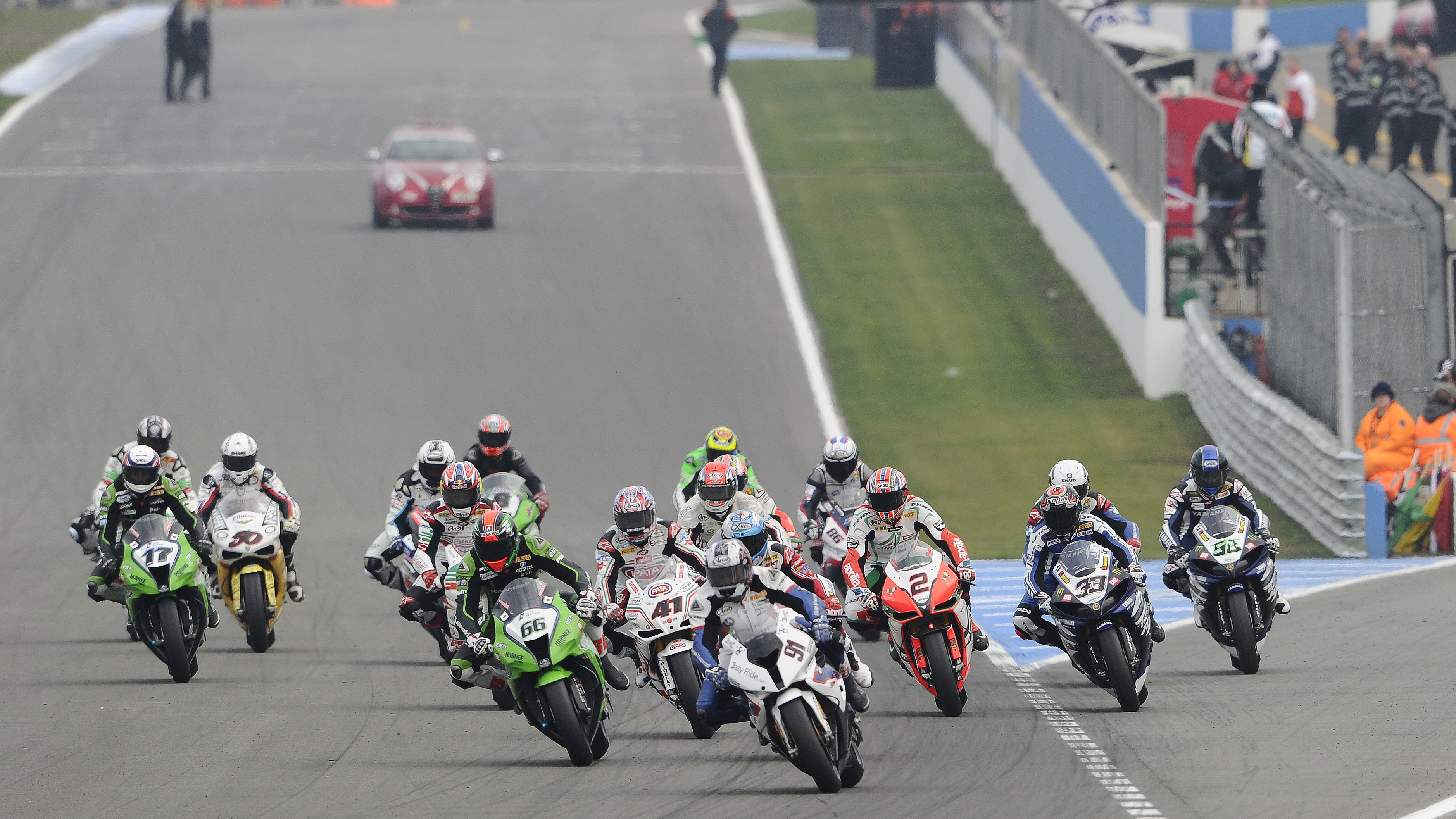 Haslam, Race Start, Donington WSBK Race 2 2011