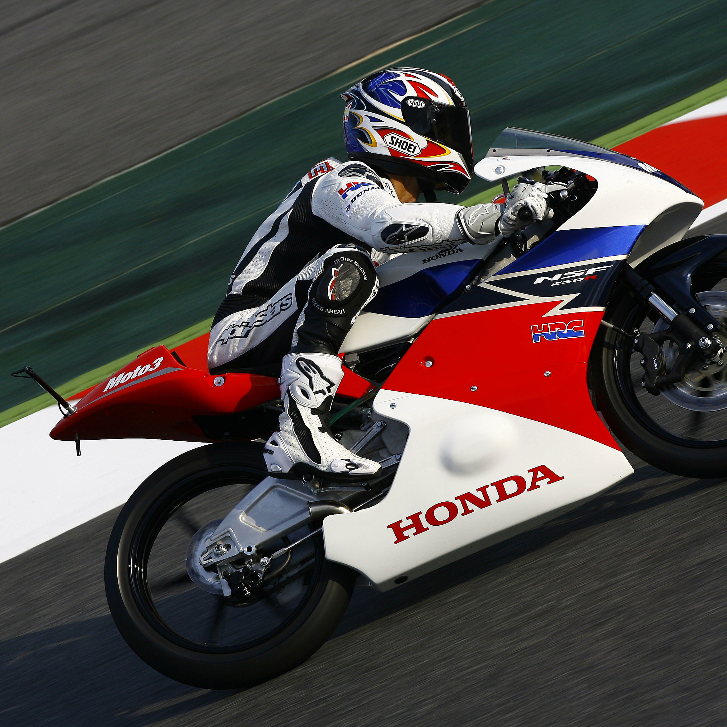 Criville riding the Honda Moto3, Catalunya MotoGP 2011