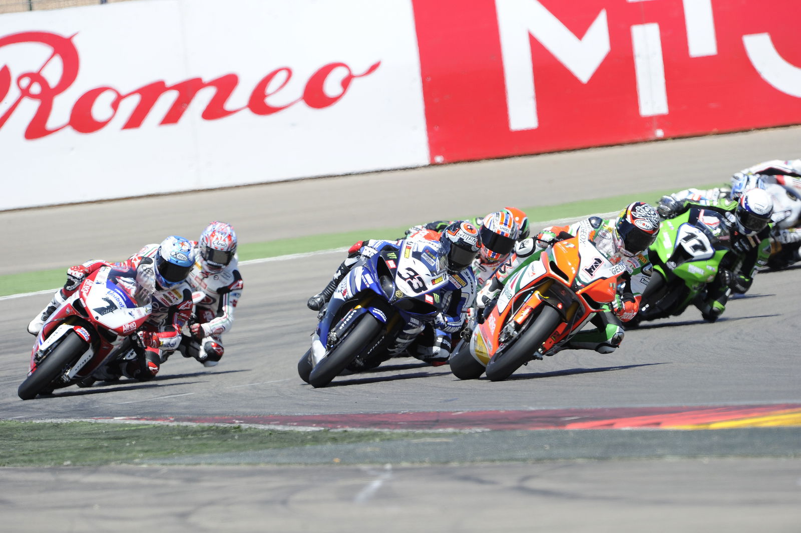 Biaggi, Race Start, Aragon WSBK Race 2 2011