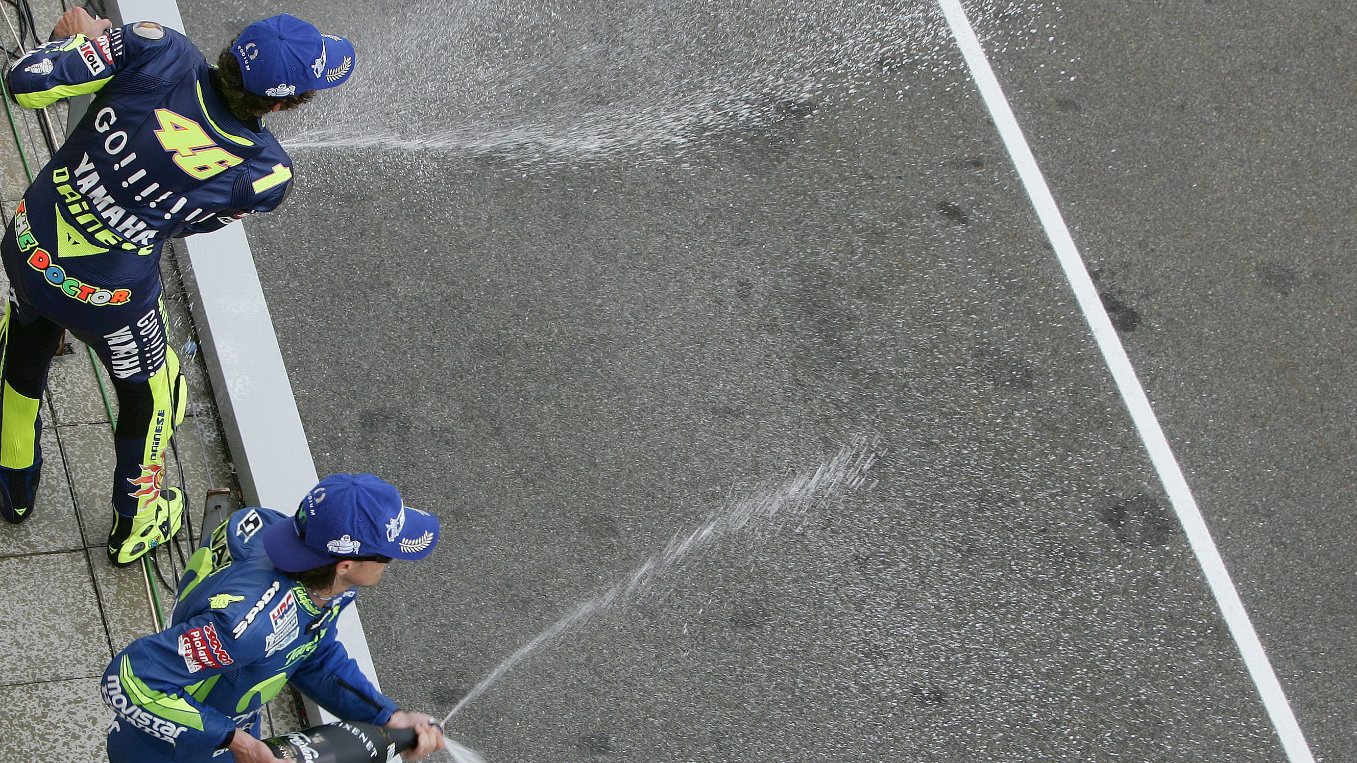 Rossi and Gibernau, German MotoGP Race 2005