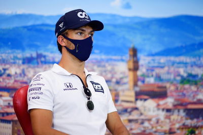 Pierre Gasly (FRA) AlphaTauri in the FIA Press Conference.