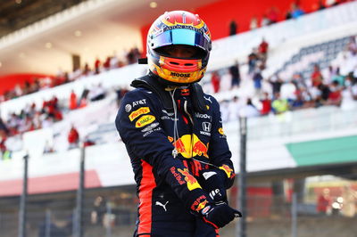 Third placed Alexander Albon (THA) Red Bull Racing in parc ferme.