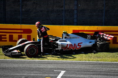 Kevin Magnussen (DEN) Haas VF-20 crashed out of the race.