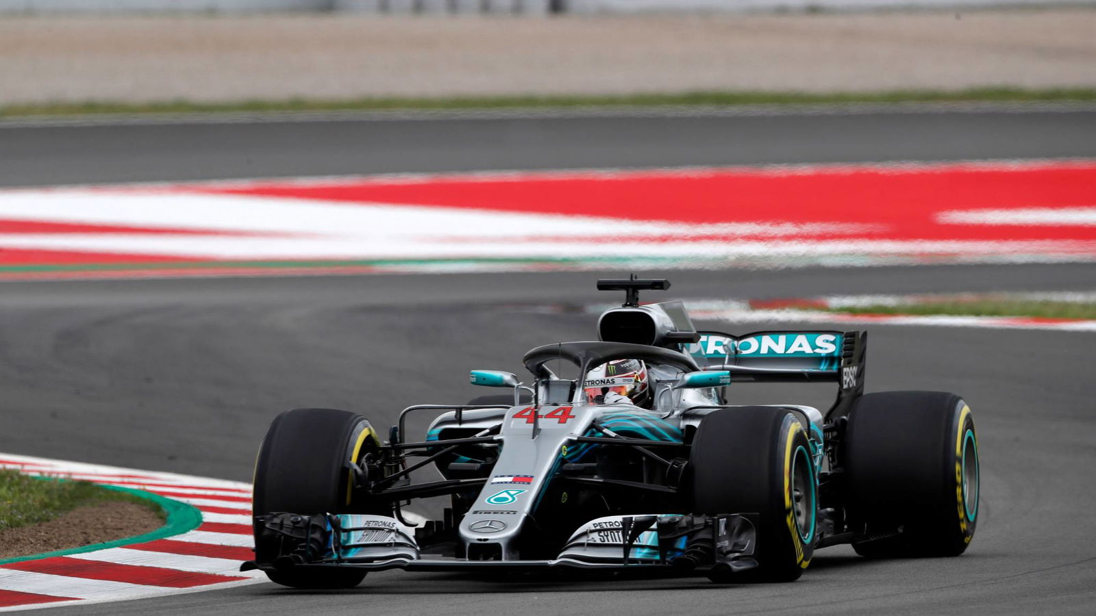 Hamilton charges to Spanish GP pole for Mercedes