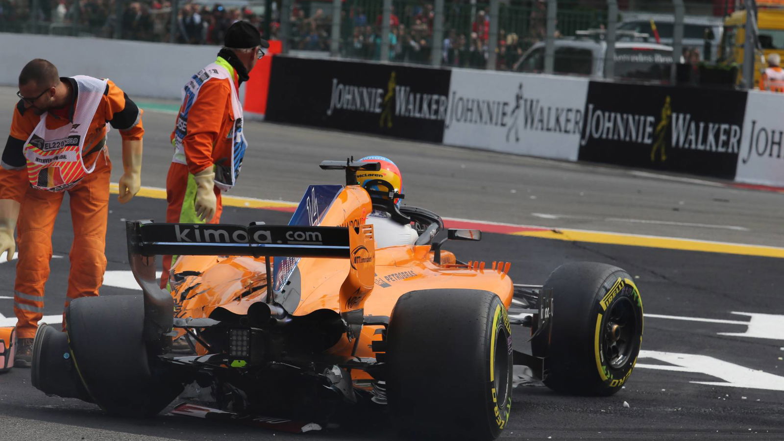 Alonso experienced back pain after Belgian GP crash