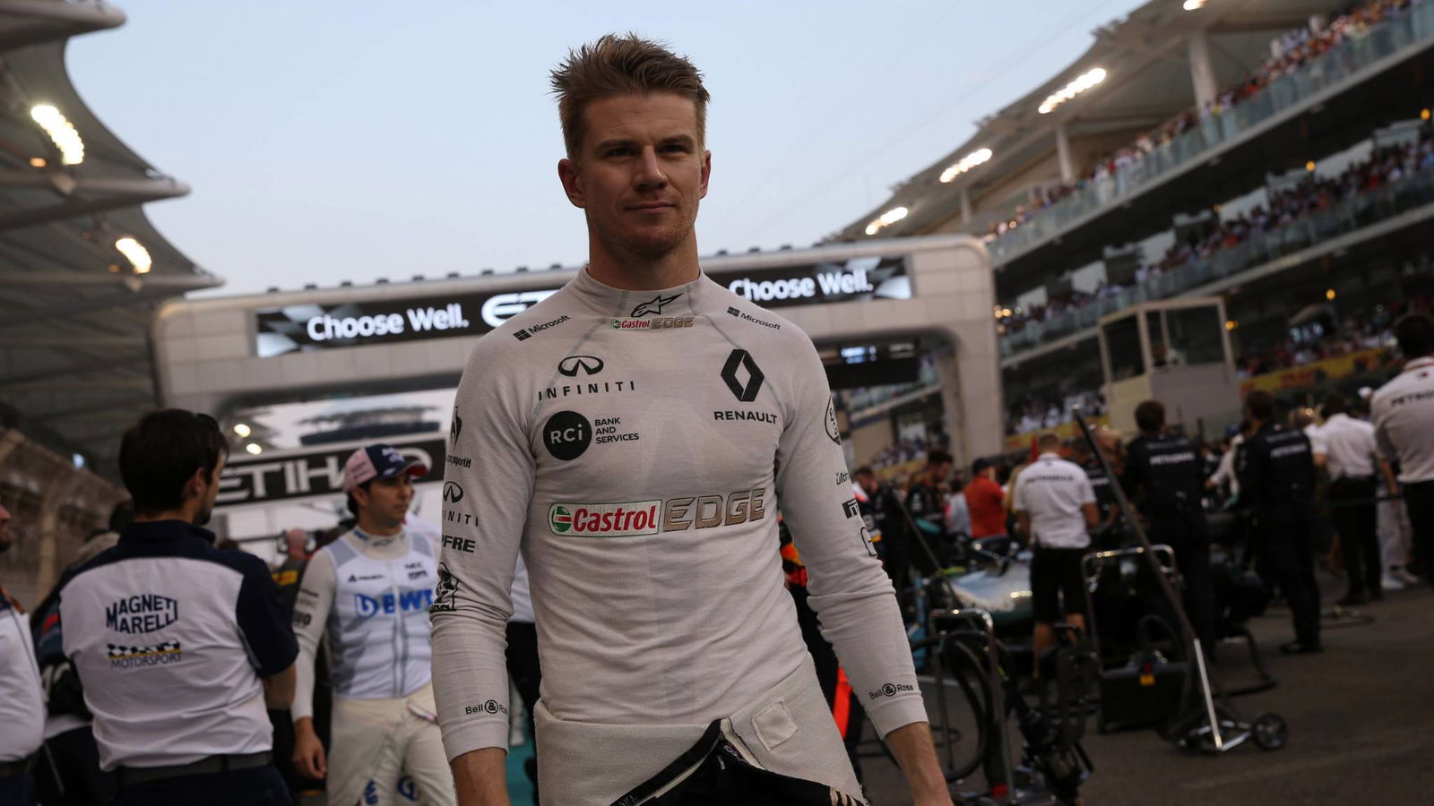 Hulkenberg “helpless”, uncertain if Halo blocked exit in flipped car