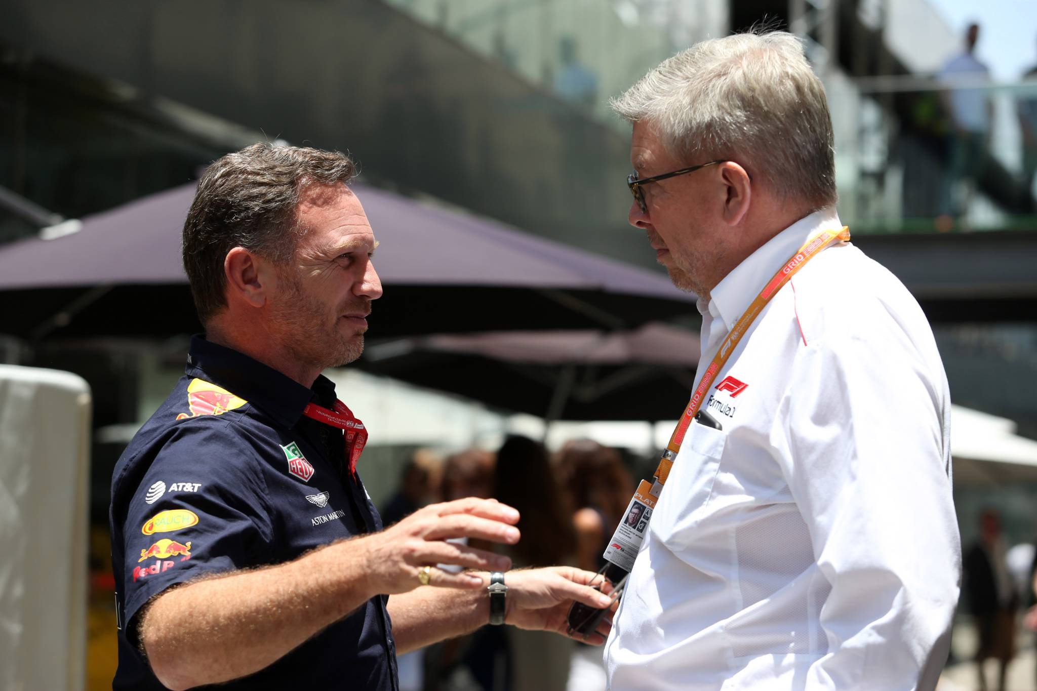 17.11.2019 - Christian Horner (GBR), Red Bull Racing Team Principal and Ross Brawn (GBR) Formula One Managing Director of Motorsports 