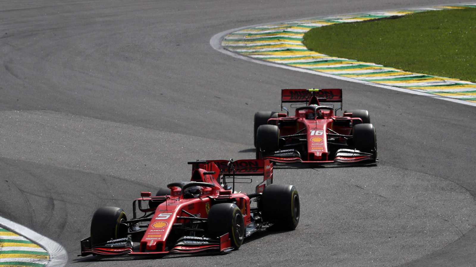 Leclerc, Vettel cleared by stewards over Interlagos crash
