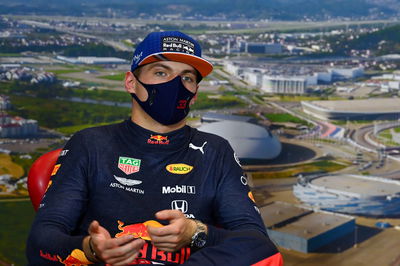 Max Verstappen (NLD) Red Bull Racing in the qualifying FIA Press Conference.