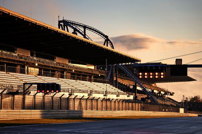 Circuit atmosphere - sun set over the circuit.