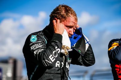 Valtteri Bottas (FIN) Mercedes AMG F1 in qualifying parc ferme.