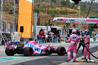 Lance Stroll (CDN) Racing Point F1 Team RP20 calls into the pits to retire from the race.