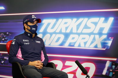 Sergio Perez (MEX) Racing Point F1 Team in the FIA Press Conference.