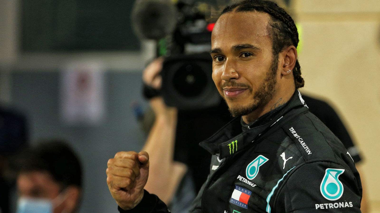Race winner Lewis Hamilton (GBR) Mercedes AMG F1 celebrates in parc ferme at the end of the race.