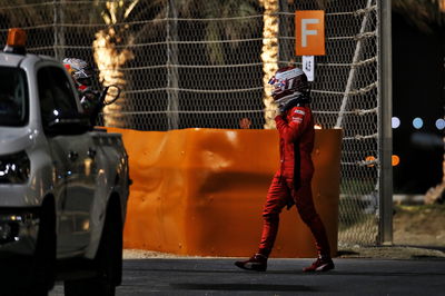 Charles Leclerc (MON) Ferrari and Max Verstappen (NLD) Red Bull Racing retired from the race.