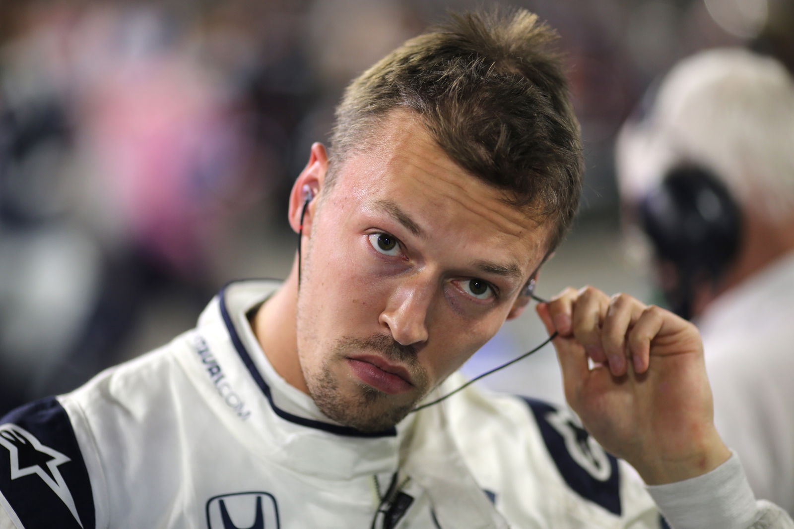 Daniil Kvyat (RUS) AlphaTauri on the grid.