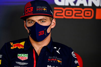 Max Verstappen (NLD) Red Bull Racing in the FIA Press Conference.