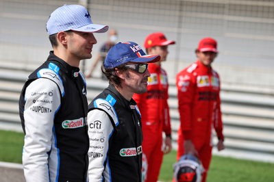 Esteban Ocon (FRA) Alpine F1 Team with Fernando Alonso (ESP) Alpine F1 Team.