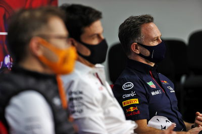 Christian Horner (GBR) Red Bull Racing Team Principal in the FIA Press Conference.