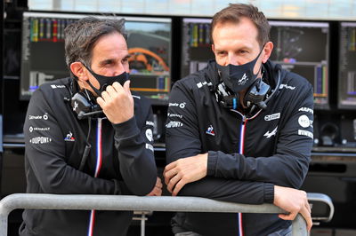 (L to R): Davide Brivio (ITA) Alpine F1 Team Racing Director with Laurent Rossi (FRA) Alpine Chief Executive Officer.