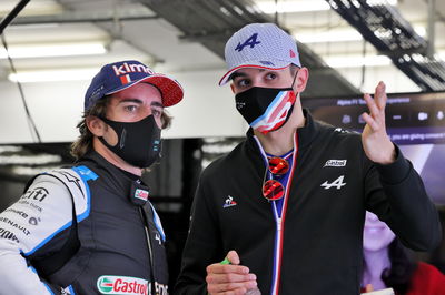 (L to R): Fernando Alonso (ESP) Alpine F1 Team and Esteban Ocon (FRA) Alpine F1 Team.