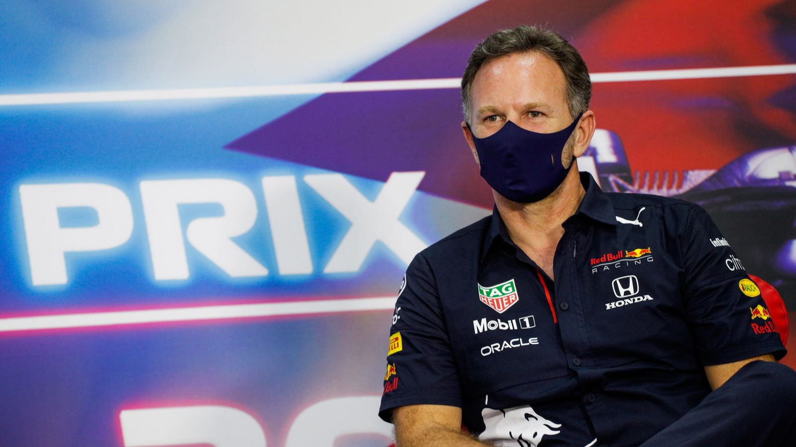 Christian Horner (GBR) Red Bull Racing Team Principal in the FIA Press Conference.