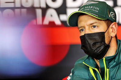 Sebastian Vettel (GER) Aston Martin F1 Team in the FIA Press Conference.