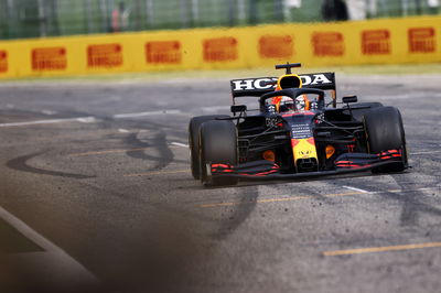 Race winner Max Verstappen (NLD) Red Bull Racing RB16B celebrates at the end of the race.