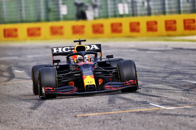 Race winner Max Verstappen (NLD) Red Bull Racing RB16B celebrates at the end of the race.