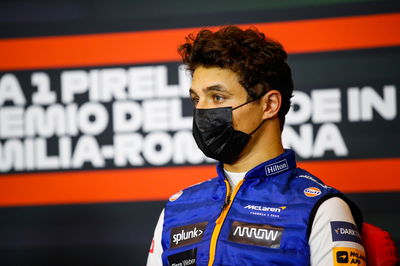 Lando Norris (GBR) McLaren in the post race FIA Press Conference.