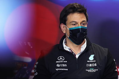 Toto Wolff (GER) Mercedes AMG F1 Shareholder and Executive Director in the FIA Press Conference.