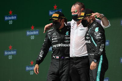 1st place Lewis Hamilton (GBR) Mercedes AMG F1 W12, 3rd place Valtteri Bottas (FIN) Mercedes AMG F1.